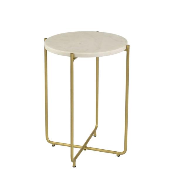 Farid Side Table - White Marble