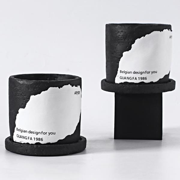2-piece Cement Flowerpot