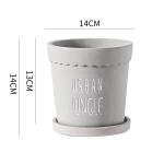 Cement Flowerpot With Tray