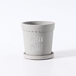 Cement Flowerpot With Tray