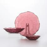 Three Pieces Glass Plate