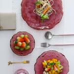 Three Pieces Glass Plate