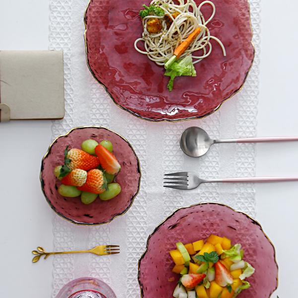 Three Pieces Glass Plate