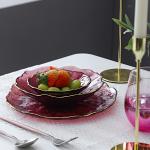 Three Pieces Glass Plate