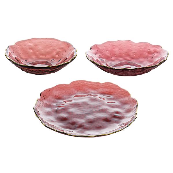 Three Pieces Glass Plate