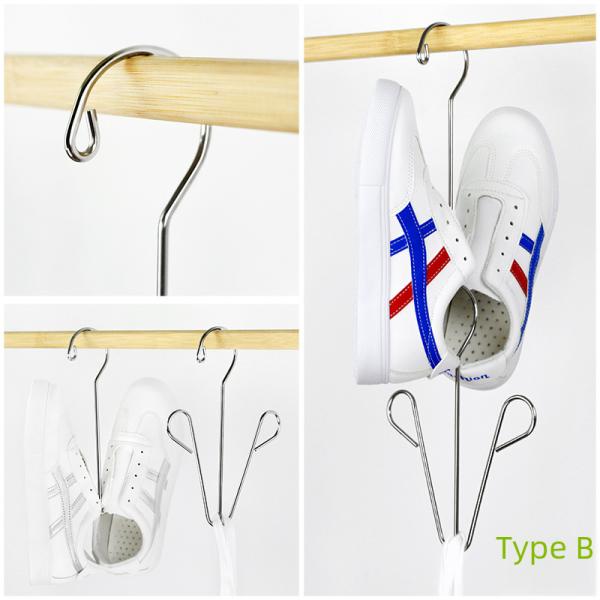 Thickened Stainless Steel Shoe Drying Rack Outdoor Balcony Shoe Hanging Hook Non-magnetic Hanging Rack Storage Cleaning Tool