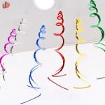 Festive Spiral PVC Hanging Decorations Pull String Flower Arrangements Window Display Corridor Ceiling Decoration Accessories