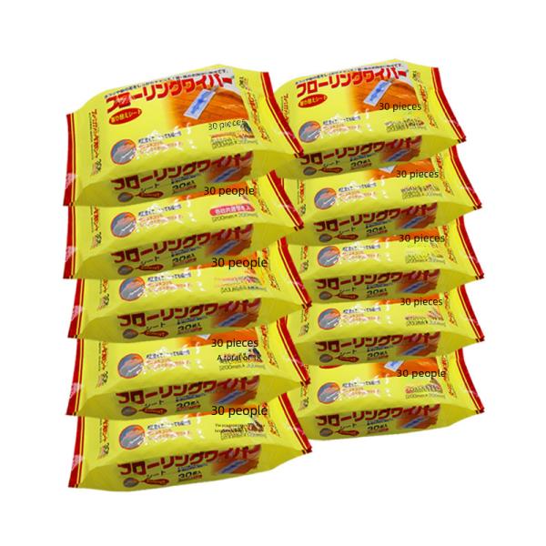 30-piece Disposable Electrostatic Dust Paper For Floor Cleaning Machine Non-dust Dust Paper Sticky Cloth Mop