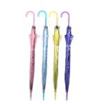 Creative Fresh Long Handle Transparent Umbrella Colorful Straight Rod Rain Umbrella Automatic Logo Advertising Gift