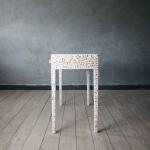 Iris Dresser Console & Stool - White Mother of Pearl